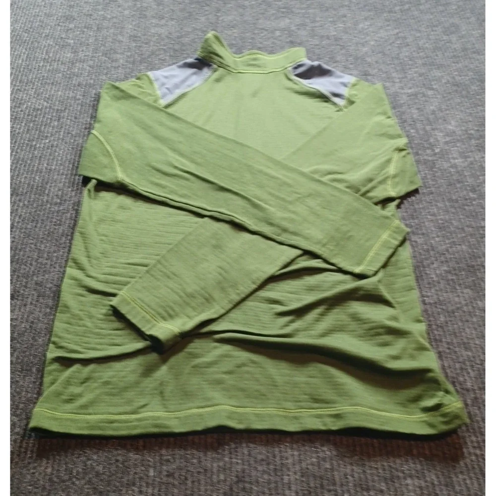 North Face Pullover Mens Large Long Sleeve 1/4 Zip Casual‎ Lightweight Green